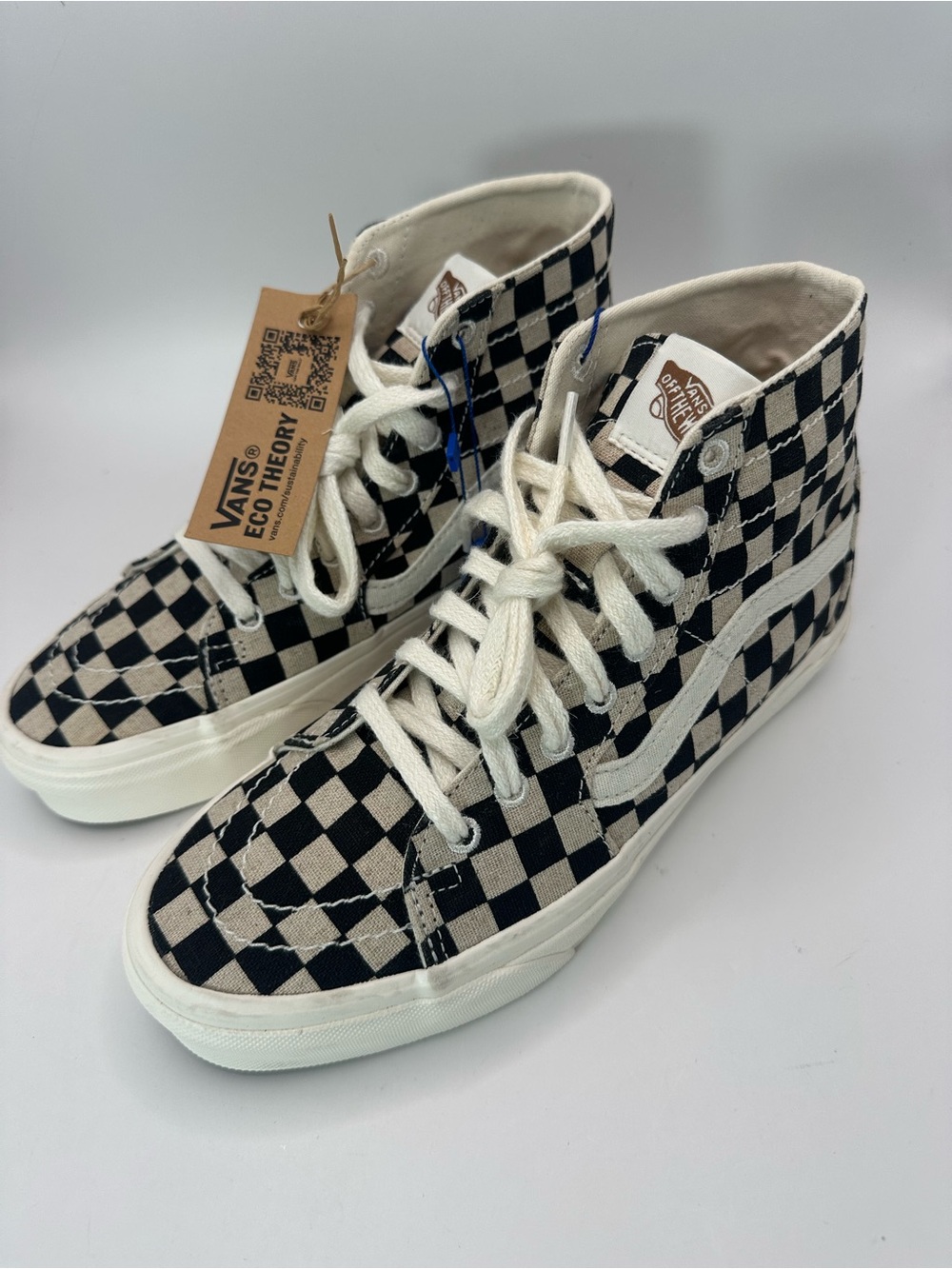 Vans Eco Theory Checkerboard Sk8-Hi Tapered Menβs Size US 6.5 Womenβs US 8